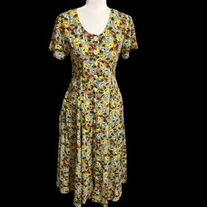 Stunning Silk Vintage Floral Dress